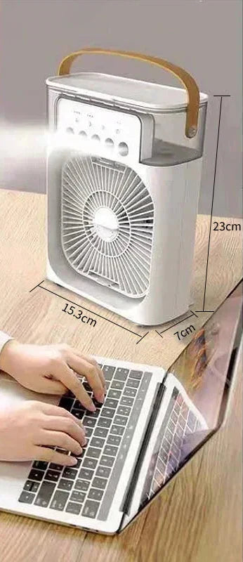 AirZen Portátil – Umidificador e Climatizador com LED Relaxante.