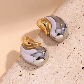Brincos Elegância Gotas de Ouro