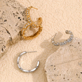 Brinco Minimalista de Argola com Zircônia