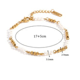 Pulseira Belle de Miçangas e Aço Inoxidável