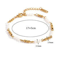 Pulseira Belle de Miçangas e Aço Inoxidável