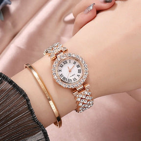 Relógio Pulseira Aço Strass
