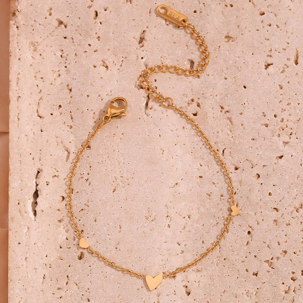 Pulseira Coração Dourada Burnetts