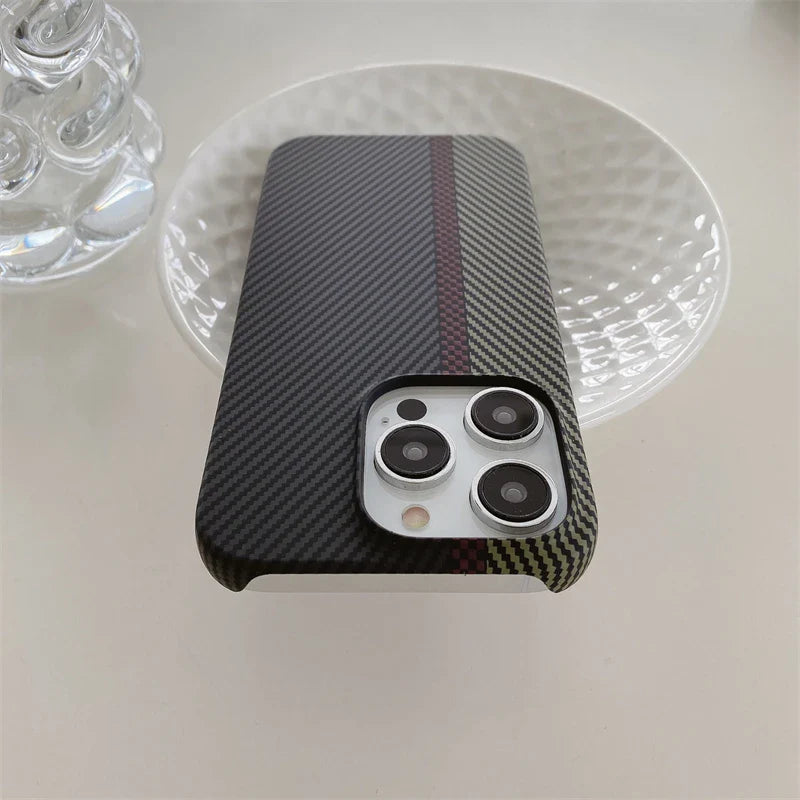 Capinha Para Iphone de Luxo em Fibra de Carbono