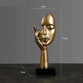 O Silêncio é Ouro - Estatueta Pensador de Arte Abstrata