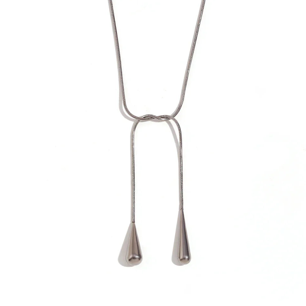 Colar Elegante de Corrente Cobra em Aço Inoxidável