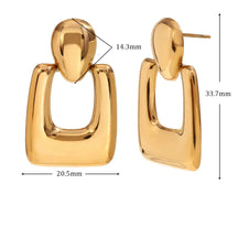 Brincos Geométricos de Zircônia Banhados a Ouro