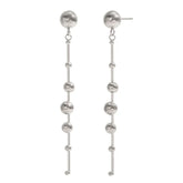 Brinco Elegante de Borla com Esferas Douradas