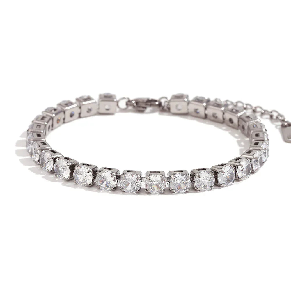 Pulseira de Zircão Banhada a Ouro 18K Burnetts