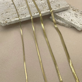 Colar Unissex de Aço Inoxidável banhado ouro 18k Dourado - Estilo Minimalista