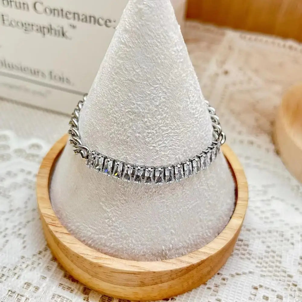 Pulseira Dourada Zircão Luxo Burnetts