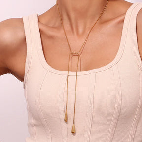 Colar Elegante de Corrente Cobra em Aço Inoxidável
