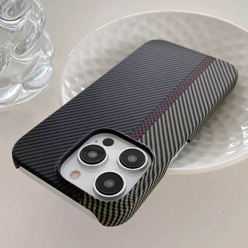 Capinha Para Iphone de Luxo em Fibra de Carbono