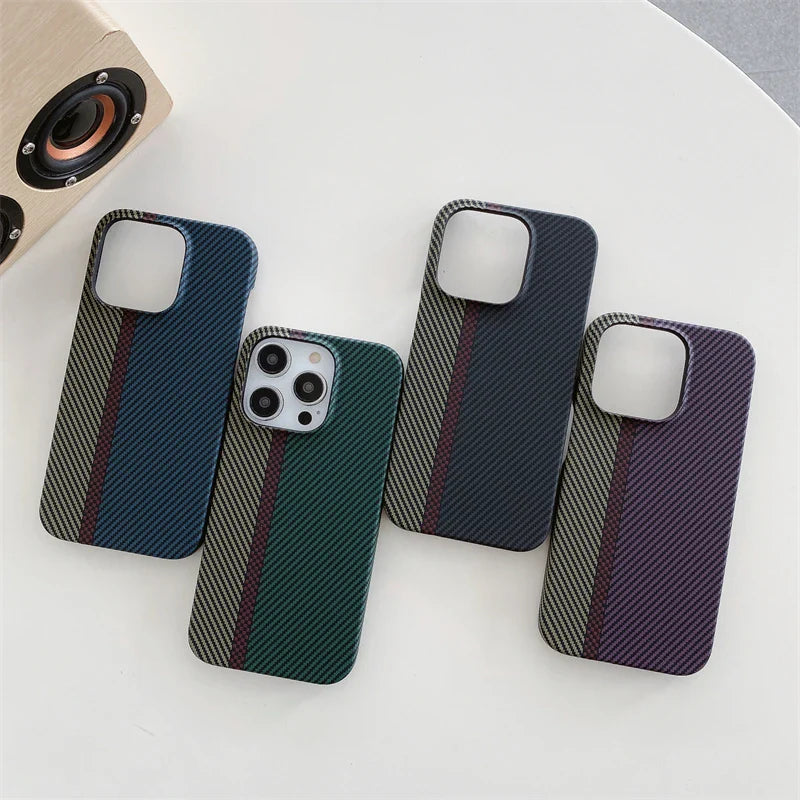 Capinha Para Iphone de Luxo em Fibra de Carbono