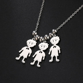 Colar Personalizado de Aço Inoxidável para Toda a Família