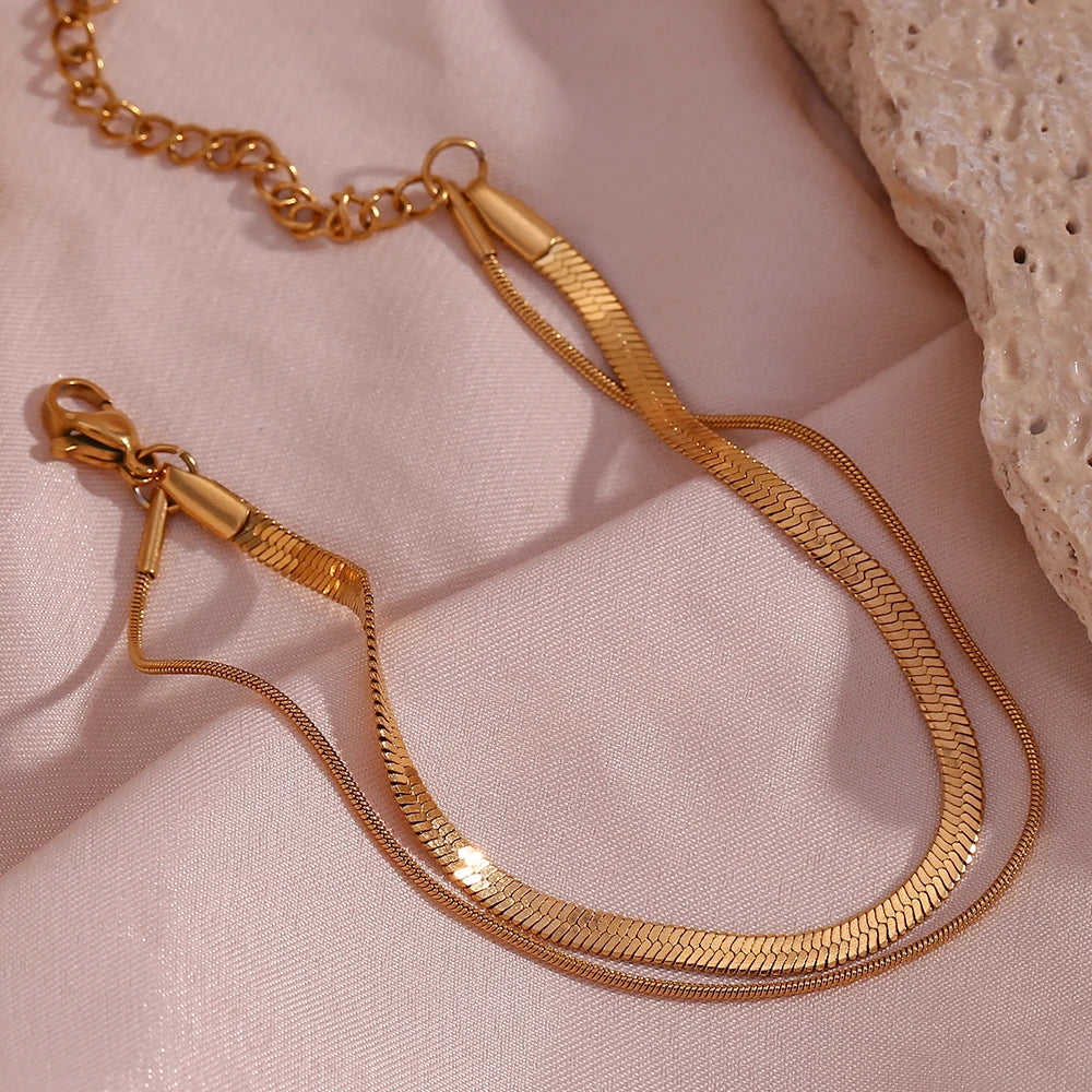 Pulseira Minimalista Banhada a Ouro Burnetts Joias