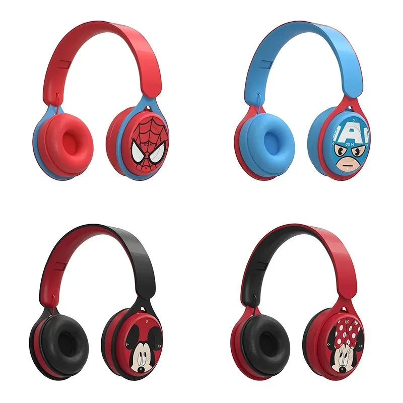 Fone Disney marvel y08 sem fio bluetooth fones de ouvido dobrável alta fidelidade surround som portátil para crianças anime dos desenhos animados kids