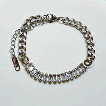 Pulseira Dourada Zircão Luxo Burnetts