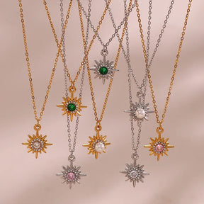 Colar Lucky Star com Zircônia e Pérola