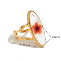 Anel Flor Vintage Oval com Zircônia e Ouro 18K