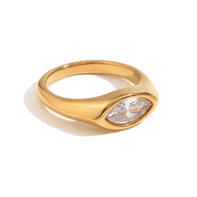 Anel Belle-Horse de Zircão Banhado a Ouro 18K - BT