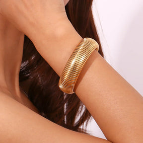 Pulseira Chunky Burnetts Banhada a Ouro e Prata