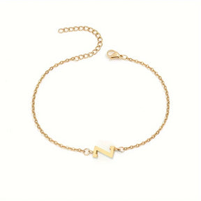 Pulseira Minimalista com Letras em Aço Inoxidável