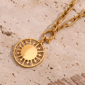 Colar Pingente Totem Pássaro Divino em Ouro 18K