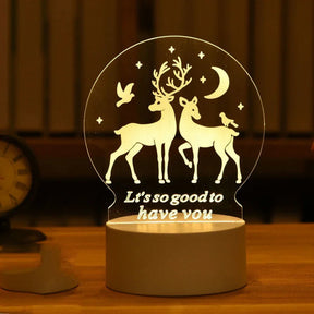 Luminária 3D Criativa Noturna