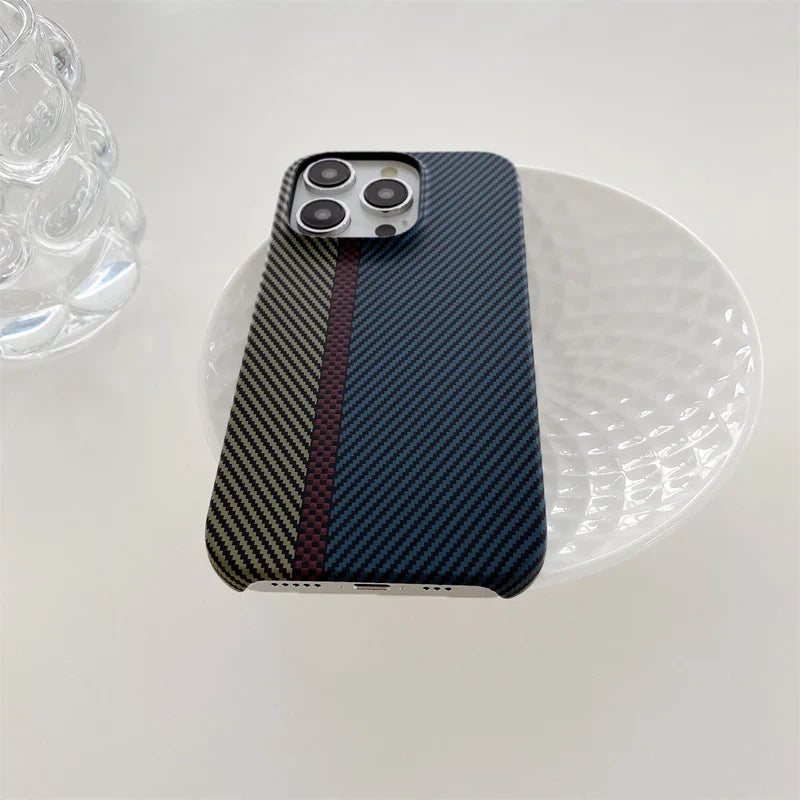 Capinha Para Iphone de Luxo em Fibra de Carbono