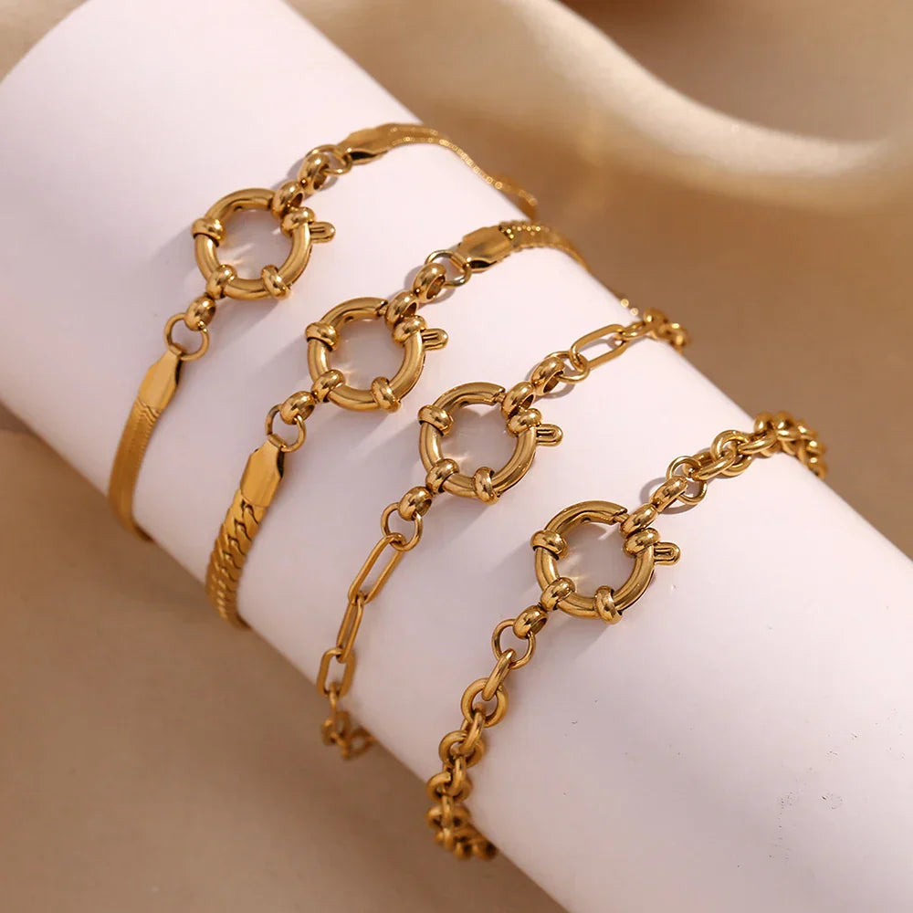 Pulseira Burnetts Joias Banhada a Ouro 18K