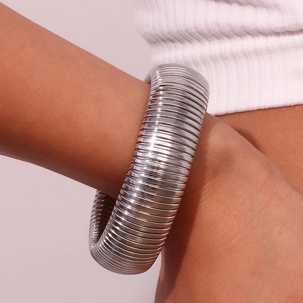 Pulseira Chunky Burnetts Banhada a Ouro e Prata
