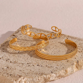 Pulseira Coração Trançado Banhada a Ouro Burnetts