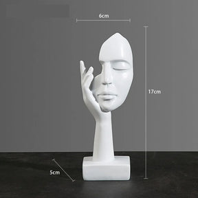O Silêncio é Ouro - Estatueta Pensador de Arte Abstrata
