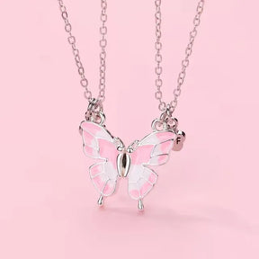 Cute Animal Magnet Necklaces for Women Girls Kawaii Best Friends Cat Rabbit Animal Pendant Chain BFF Friendship Jewelry Gifts