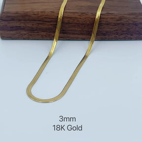 Colar Unissex de Aço Inoxidável banhado ouro 18k Dourado - Estilo Minimalista
