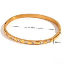Pulseira Elegante de Ouro 18K com Zircônias
