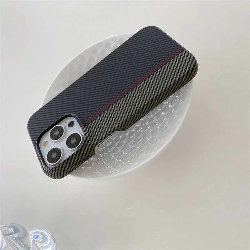 Capinha Para Iphone de Luxo em Fibra de Carbono