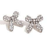 Brincos Elegantes de Laço com Zircônia e Pérolas