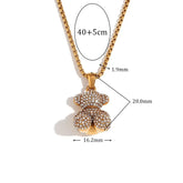 Colar Pingente Ursinho Banhado a Ouro 18K