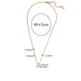 Colar Elegante com Pingente de Zircônia e Corrente Assimétrica