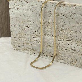 Colar Unissex de Aço Inoxidável banhado ouro 18k Dourado - Estilo Minimalista
