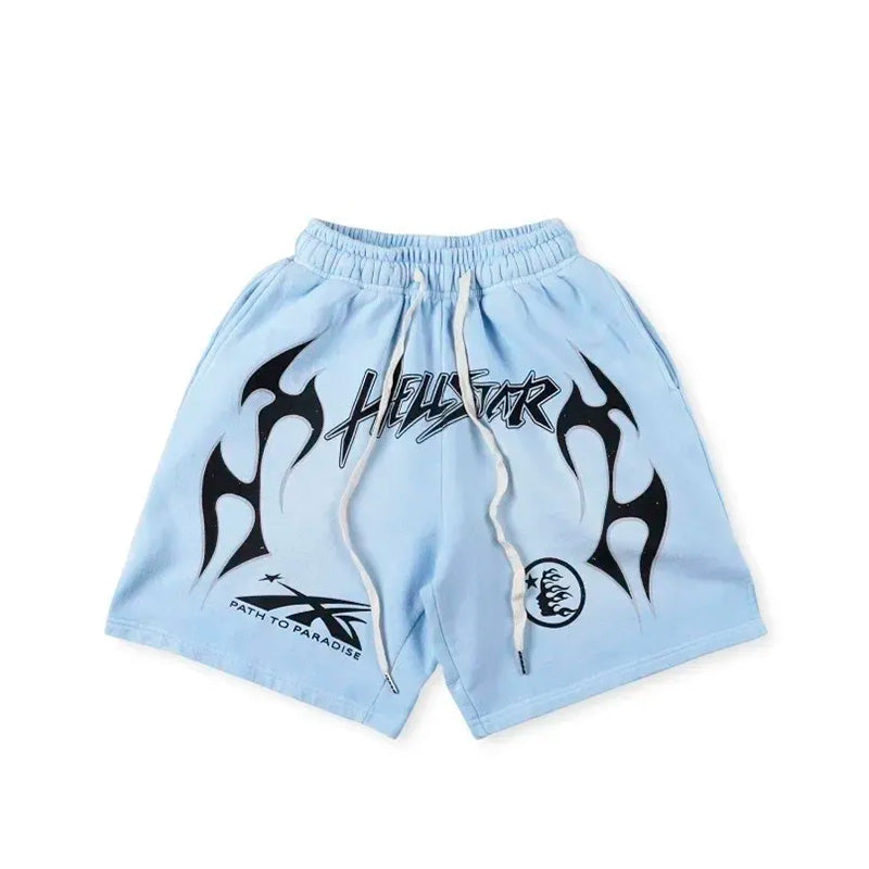 Shorts Moletom Hellstar Sky Blue