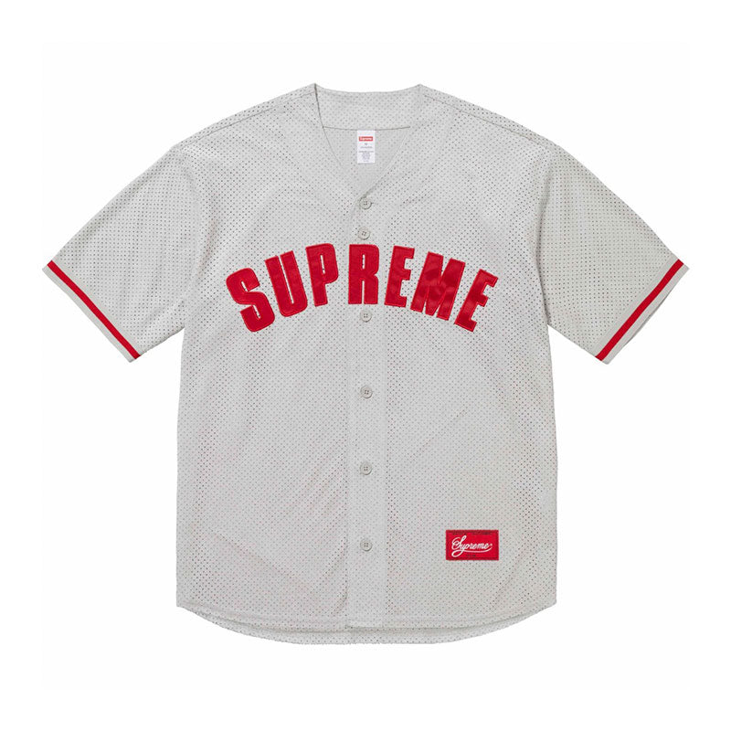 Camiseta Supreme Ultrasuede Mesh Baseball Cinza