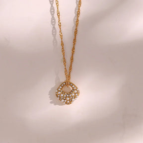 Colar Pingente Quadrado com Zircônia para Mulheres