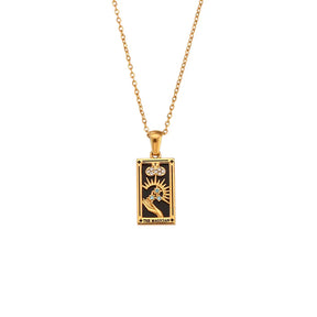Colares Tarot de Aço Inoxidável com Zircônia
