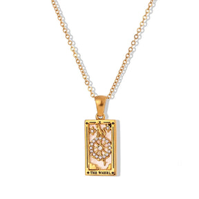 Colares Tarot de Aço Inoxidável com Zircônia