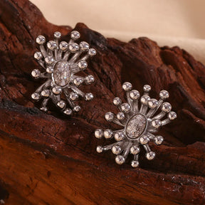 Brincos Elegância de Zircônia em Aço Inox