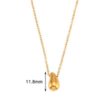 Colar Elegante com Pingente de Gota em Aço Inox Banhado