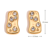 Brinco Irregular com Strass Mary